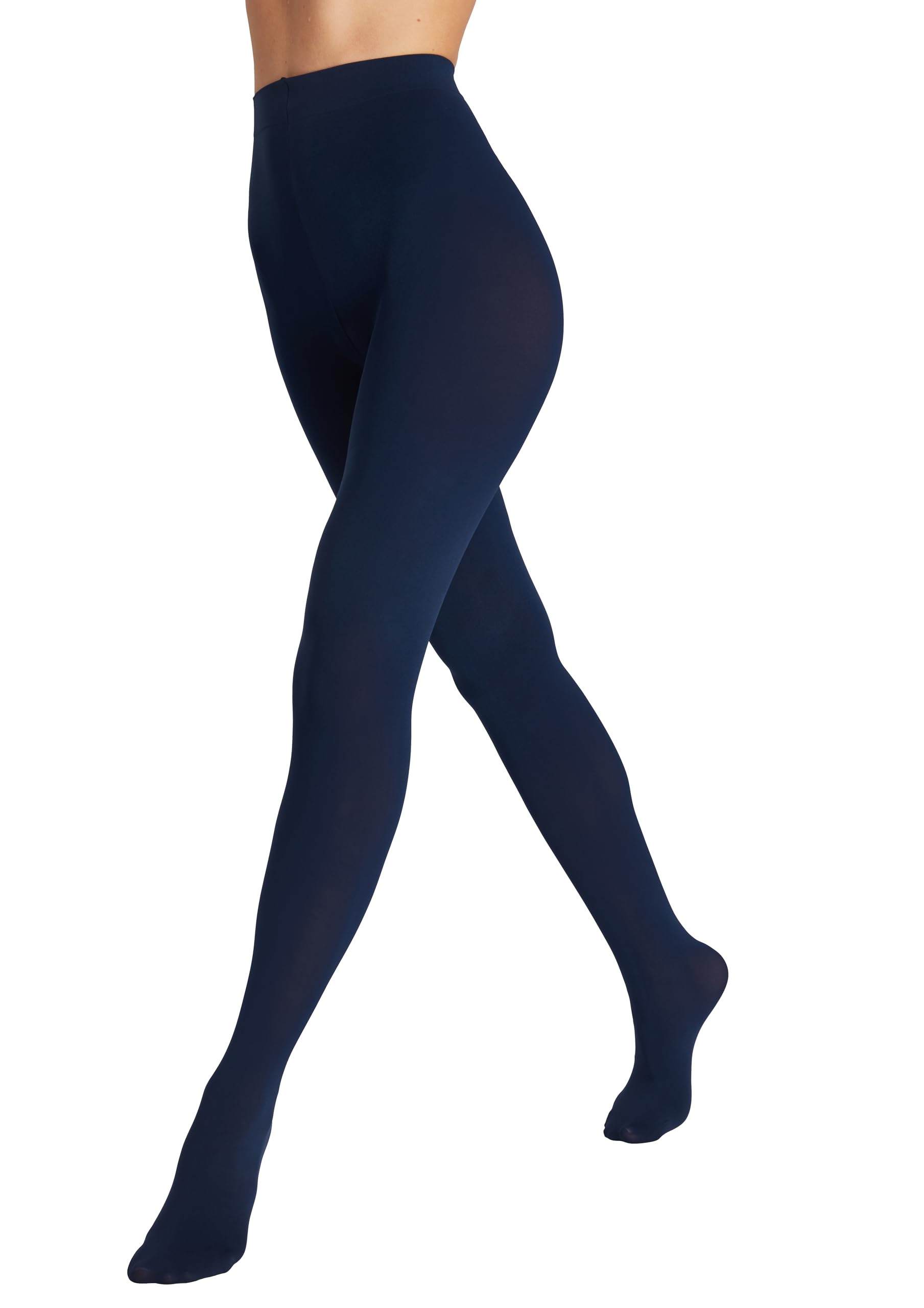 Seidiva Damen Strumpfhosen 80 DEN Blickdichte Strumpfhose Matte Damenstrumpfhosen in über 25 Farben (1x Dunkelblau,2XL-3XL)