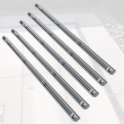 Sistema di drenaggio sottile nascosto per giardino pensile da 100,3 cm, in acciaio inox, coperture decorative per canali di scarico per gazebo e uso esterno (10 pezzi, 304 W 3,6 x H 4,1 cm)
