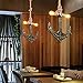 Produktbild W-LI Industrieller Retrostil Pendent Lampe Hanfseil Loft Holz Boot Anker Design Hängen Licht Persönlichkeit Kreatives Design Eisen Hängelampe Einstellbare Höhe 2 × E27 Max 40 Watt Bar Cafe