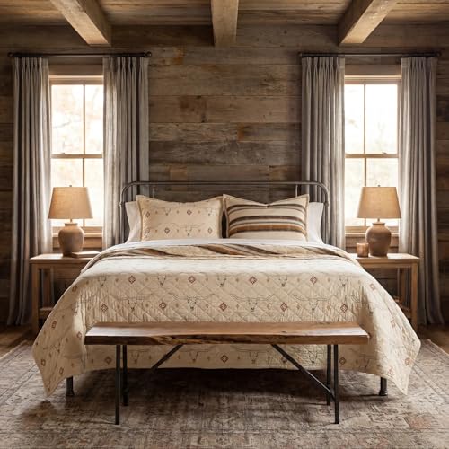 Image of Paseo Road Maverick Longhorns 2 Piece Twin Western Bedding Quilt Set