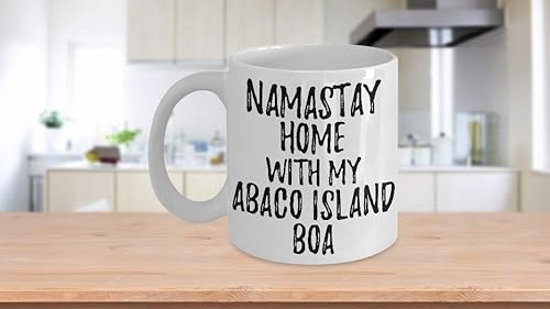Miniatura 3 de Abaco Island Boa Mug Namastay Home With My Today Funny Gift Idea Pet Lover Zen Coffee Tea Cup Large 15 oz