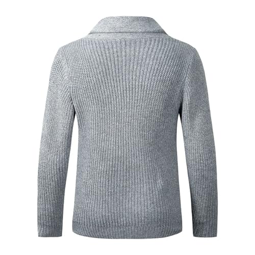 Men's Sweaters Turn Down Collar Knitted Cardigan Solid Single Breasted Casual Knitwear Sweatercoat3