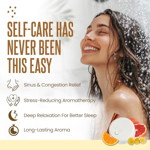 Image of Cleverfy Citrus Shower Steamers Aromatherapy Gifts for Women, 18 Tablets