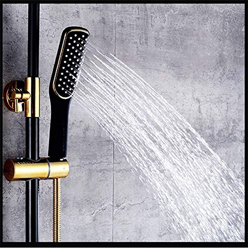 Mélangeur douche laiton antique anti-calcaire avec douchette à main