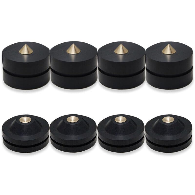 4PCS 33mm Height Adjustable Wooden Speaker Spike Isolation Stand Base Pad