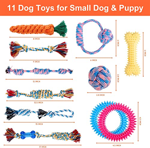 Zutesu Dog Chew Toy for Puppy Teething, 12 Pack Indestructible Dog Toys for Puppy Chewers, Interactive Tug of War Rope… - Image 8