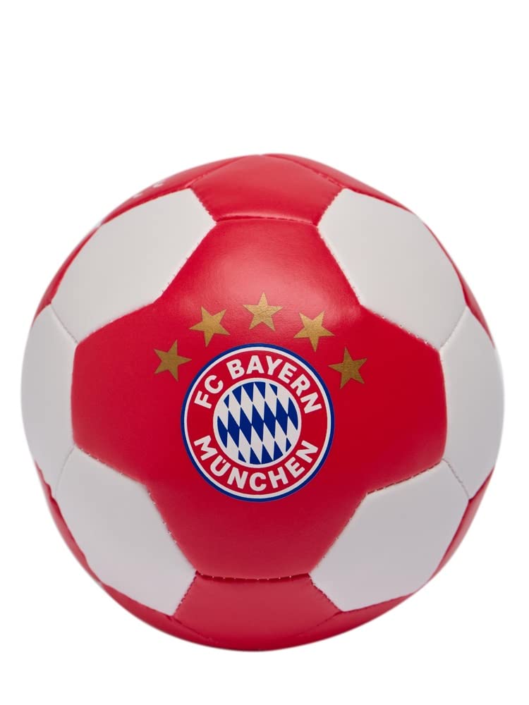 FC Bayern München Softball mit Logo – Softball, Ø ca. 10 cm (Rot/Weiß)