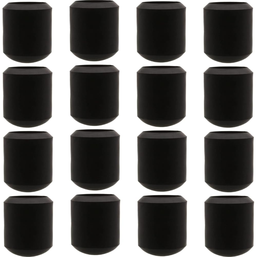 SISI UK Rubber Furniture Feet Ferrule Caps Stoppers 19mm Anti-Slip Rubber Furniture Feet Pads For Table & Chair Cupboards & Floor Protection Pack of 16
