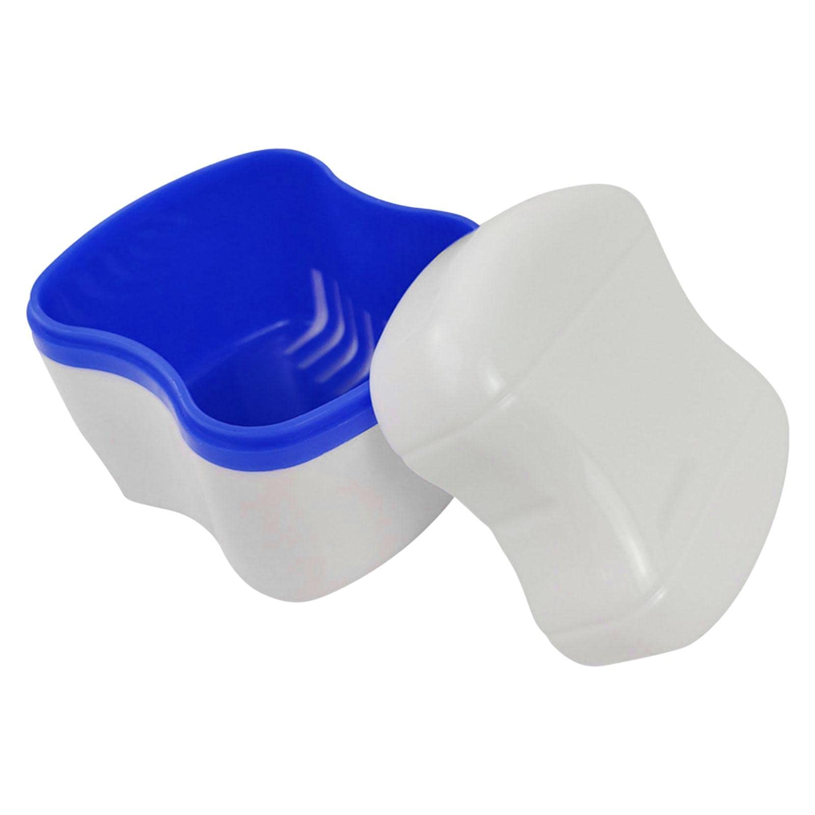 Bnf® 3xDenture Bath Box Organizer with Strainer Basket Teeth Portable Navy Blue Health & Beauty Oral Care Denture Care-image-45