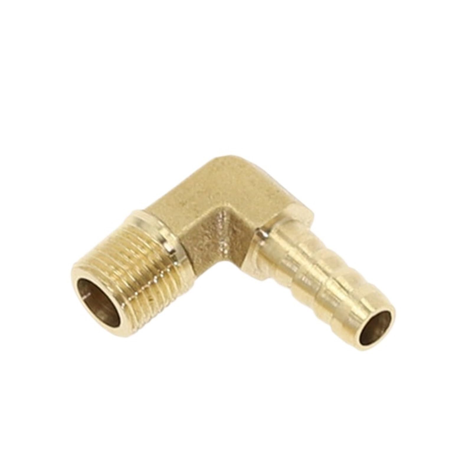 YAKUFAST Elbow Brass Hose Barb Fitting M8 M10 M12 M14 Metric Male Thread to 8mm 10mm 12mm Barbed Coupling Connector Joint Adapter(10mm to M14x2)