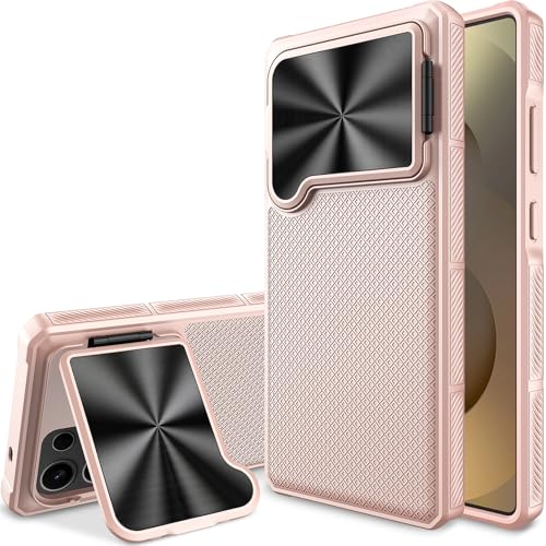 Coque Samsung S25 Ultra antichoc robuste avec support Miimall rose