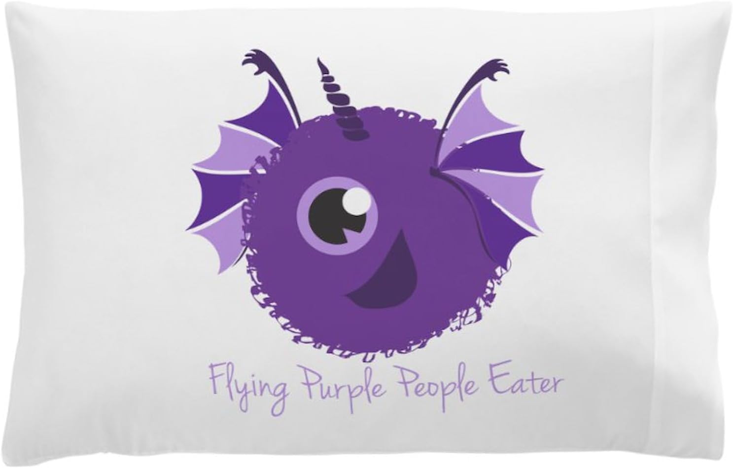 CafePress Flying Purple People Eater Pillow Case Standard Size Pillowcase, Lumbar Pillow Cover Fleece