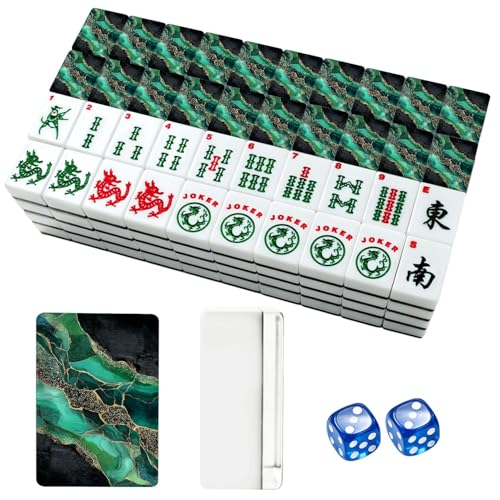 Juego de mesa American Mahjong con 166 fichas acrílicas miniatura 1