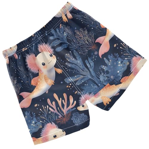 Pigsaly Boys' Swim Board Shorts Cute Pink Fish Boy's Swim Trunks Kids Swimwear S2