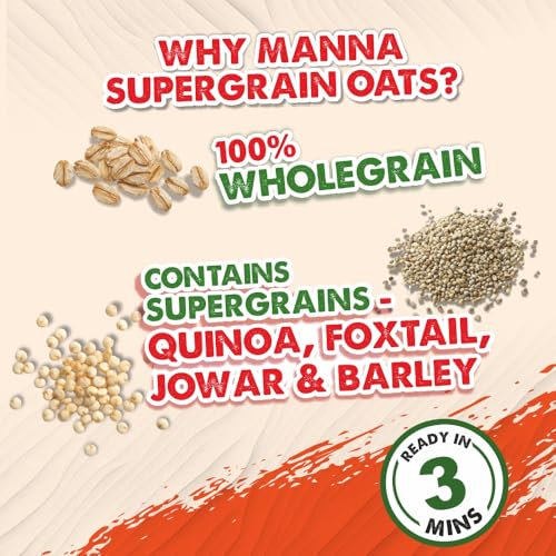 Image of Manna Masala Oats Classic 900g with Millets & Supergrain No Palm Oil & Transfat Rich in Fibre and Protein.