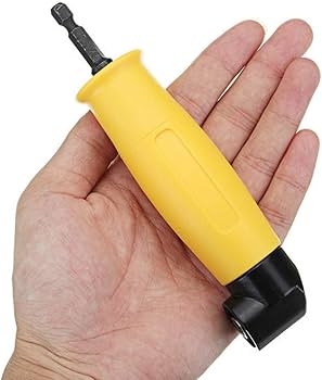 Gasea Adaptateur Perceuse 90 Degrés Jaune - Renvoi D'Angle Tournevis Avec Porte-Embout Magnétique