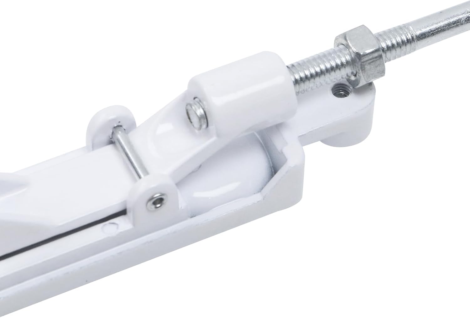 4Pcs Metal Lever Extension Flush Bolt, French Door Hardware Mount Extension Bolts for Store School Office Apartments Doors (White)