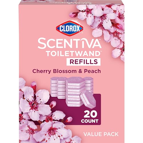 Clorox Scentiva ToiletWand Refills Value Pack Cherry Blossom and Peach 20 Count