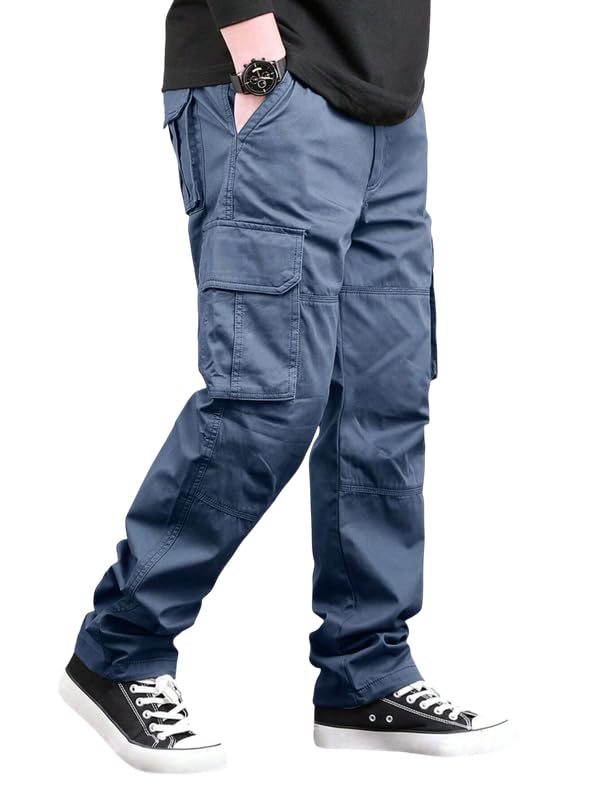Image of DEELMO Men's Stylish Multi-Pocket Cargo Pants || Casual Fit Pants Trousers || Stylish Trousers for Men || Men's Cargo (MD501 01 08)