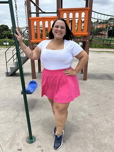 FOREYOND Plus Size Bodysuit for Women Short Sleeves Square Neck Body Suit Tops Casual Basic Slim Fit Shirts Leotards2