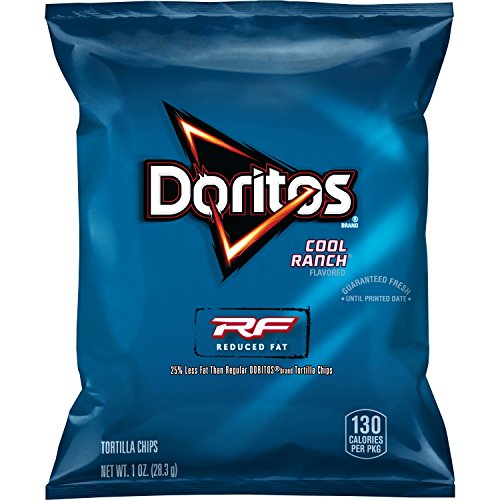 Doritos Reduced Fat Cool Ranch Flavored Tortilla Chips, 1 Ounce (Pack of 72)