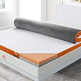 Maxzzz Mattress Topper Queen, 3 Inch Memory Foam Bamboo Charcoal & Copper Dual Side Mattress Topper, Foam Topper with Breathable Removable Cover, Ventilated & CertiPUR-US Certified Bed Topper