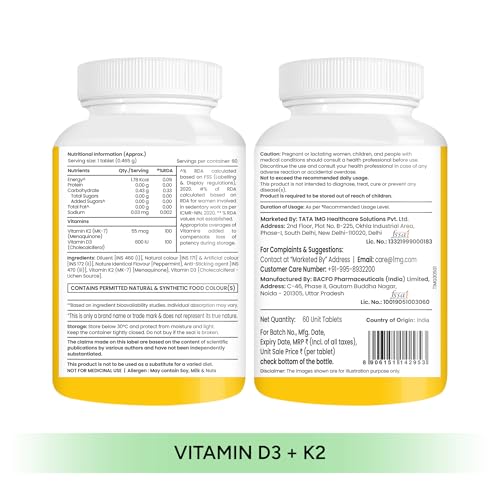 Image of Tata 1mg Salmon 4x 60 + Tata 1mg Vitamin D3 K2 60