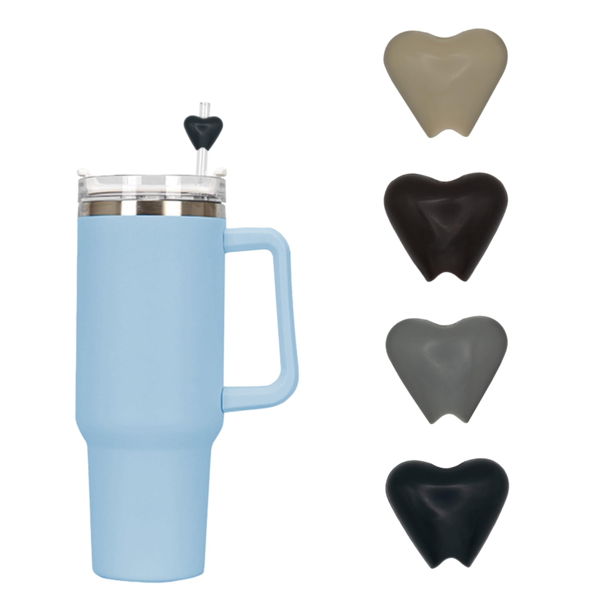 Silicone Tip Accessory Pack for Original Lipzi Straw - 4 Silicone Anti-Wrinkle Tips For Reusable Straws - Lipzi Anti-Wrinkle Straw - Compatible with