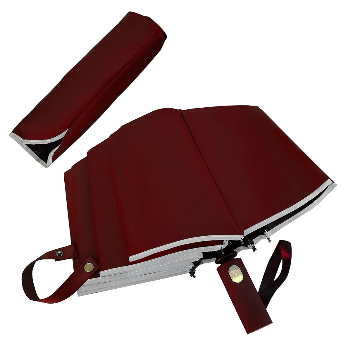 Kingmate Windsicher Regenschirm Sonnenschutz Taschenschirm Windproof Sturmfest Auf-Zu-Automatik 190T Nylon Umbrella Wasserabweisend Damen Herren Schirm Klein Leicht 10Ribs Reise Golfschirm