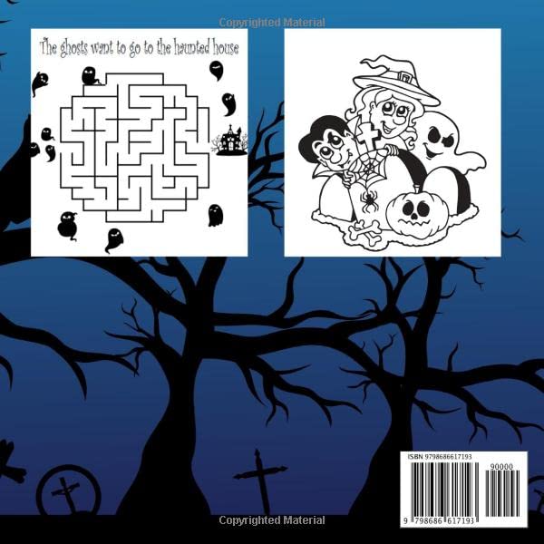 My Incredible Halloween Activity Book: Coloring and mazes pages | For Kids and Toddlers| Fun Workbook For Halloween, christmas' gift | 8,5x8,5" | Beautiful glossy cover image 3