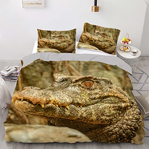 Parure de Lit Crocodile Jaune pour une Chambre d'Enfant Joyeuse