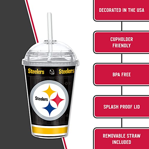 Image of Rico Industries NFL Football Rookie of The Year 12oz Acrylic Tumbler, Youth Tumbler with Swirly Straw