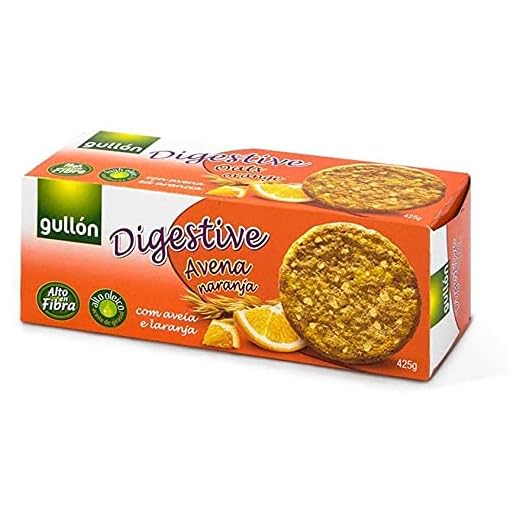 Gullón - Digestive - Galleta Avena Naranja Digestive 425g - 425 g [Pack de 4 paquetes de 425 gramos]