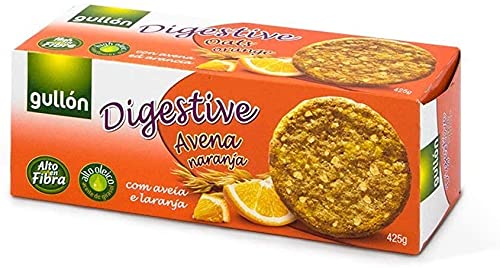 Gullón - Digestive - Galleta Avena Naranja Digestive 425g - 425 g [Pack de 4 paquetes de 425...
