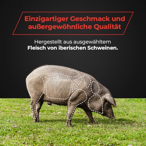Iberische Wurst - Traditionelle Pökelung - Iberische Schweine - Geeignet für Zöliakiekranke - 1,10 – 1,30 KG - Iberisch
