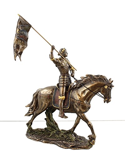 Estatua de Juana de Arco a Caballo en Bronce miniatura 3