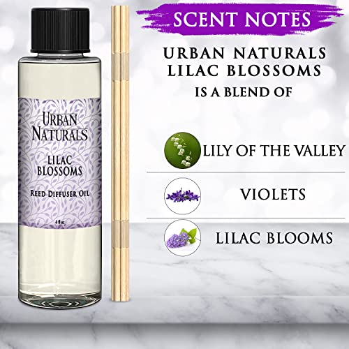 Urban Naturals Lilac Blossoms Scented Oil Reed Diffuser Refill With Free Set Of Reed Sticks! Lily Of The Valley, Violets & Lilac | Made In The Usa #TOP1