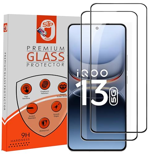 Image of Premium Tempered Glass Screen Protector Guard Compatible For IQOO 13 5G (6.82 Inch, Pack of 2) | Edge to Edge Coverage With Easy to installation kit for Smartphone