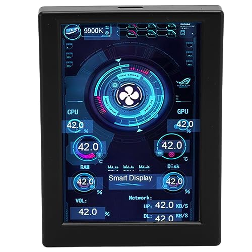 Monitor Temperatura Computer da Display PC Pannello Sensore PC Mini Schermo Secondario IPS Tipo C CPU Dati 3.5 pollici hdd usb nero