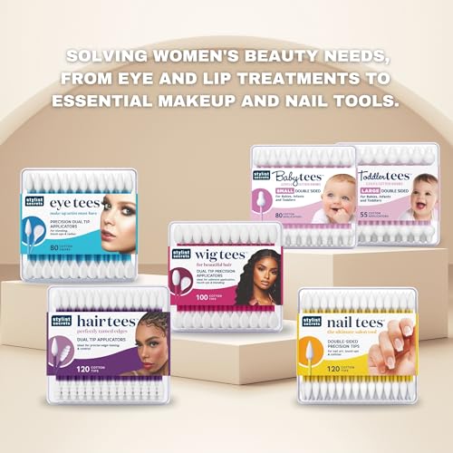 Fran Wilson EYE TEES COTTON TIPS 80 Count (2 PACK) - Precision Makeup Applicator, Double-sided Swabs with Pointed and Rounded Ends for Perfect Blending, Effective Cleaning and Precise Touch-ups