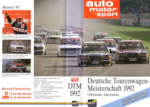 Preisvergleich Produktbild DTM 1992 Deutsche Tourenwagen-Meisterschaft - Offizieller Jahresfilm