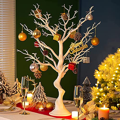Tree Centerpieces For Weddings 23In - Decorative Ornament Display Tree For Tables, Tree Branches For Decoration, White Artificial Manzanita Tree Centerpiece For Christmas Birthday Party Decor #TOP2