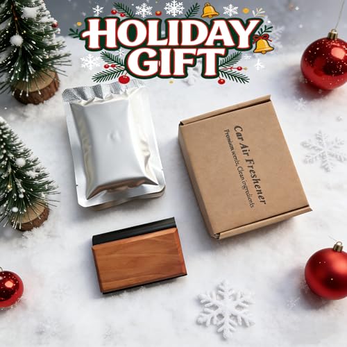 Image of Car Air Freshener - Wood Air Freshener - Car Odor Eliminator - Long Lasting Scent - Auto Accessories -VISOR CLIP INCLUDED (Teak-Open Air-Charming Orchard)