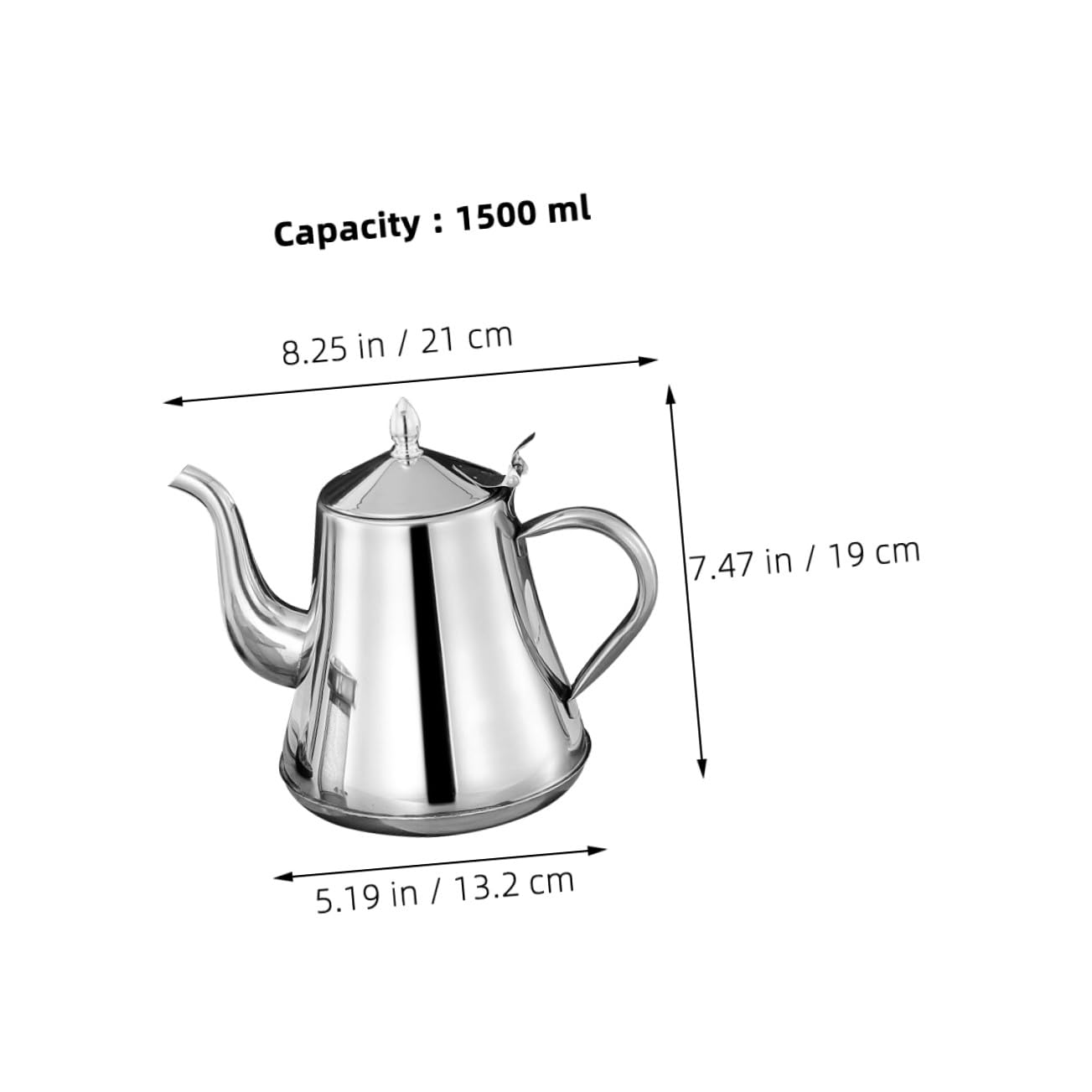 TOYANDONA Schwanenhalskessel Edelstahl-wasserkanne mit Langausguss für Büro-teekessel und Kaffeekessel Hitzebeständiger Griff als Kaffeezubehör