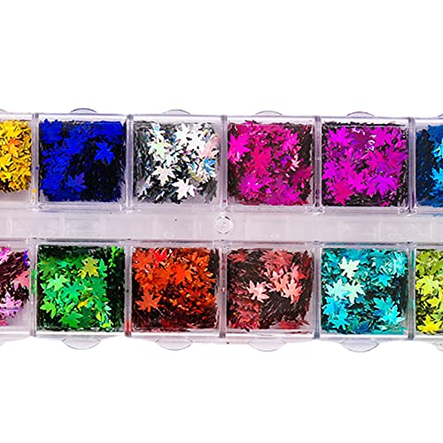 osyare 1 Box Nagel Glitter Pailletten, Nagelflocken Temperaturbeständigkeit Schmetterling Fünfzackiger Stern… – Bild 5
