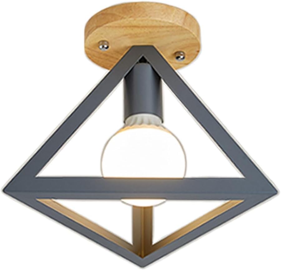 Décoration intérieure de style rétro avec plafonnier en métal triangle E27