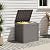NBYSGO Outdoor Storage Box, Resin Deck Boxes Indoor and outdoor, Waterproof Storage Box Lockable Lid (Grey, 35 Gallon)