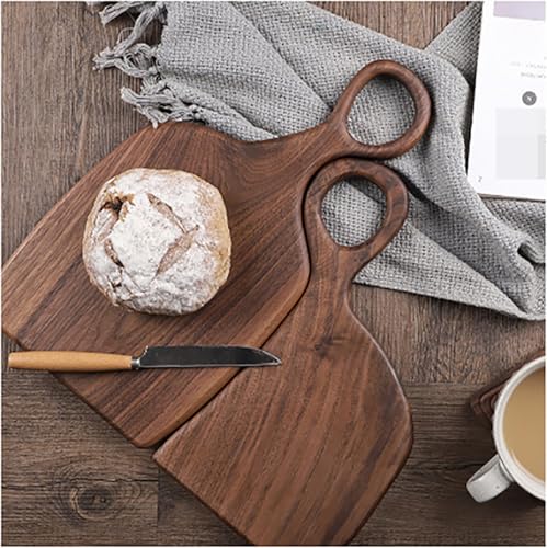 Tabla de cortar de madera natural premium con acabado irregular grueso 4