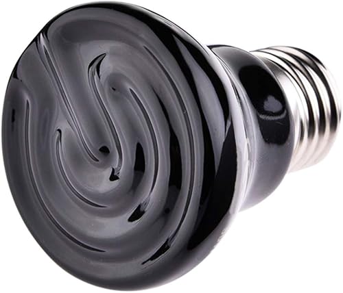 Miniatura 3 de Paquete de 2 bombillas de calor para reptiles de 50 W, emisor de calor de cerámica infrarrojo para mascotas de 50 W, para gallinero, lagarto,