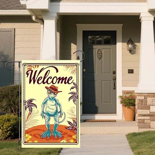 Image of Nuxovilar Frog Garden Flag 12 inchx18 inch Polyester